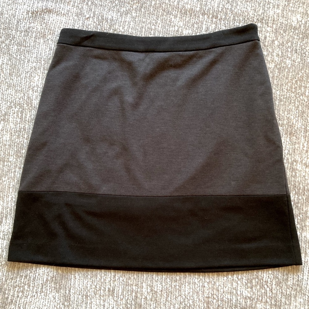 LOFT‎ Gray Black Colorblock Pencil Skirt Size 4 Classic Workwear